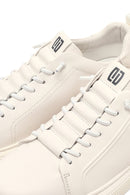Erkek Beyaz Bağcıklı Deri Sneaker | Derimod Erkek Beyaz Bağcıklı Deri Sneaker | Derimod