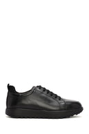 Erkek Siyah bağcıklı Deri Sneaker | Derimod Erkek Siyah bağcıklı Deri Sneaker | Derimod