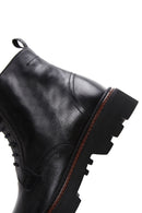 Men's Black Leather Zippered Casual Boots | Derimod Men's Black Leather Zippered Casual Boots | Derimod