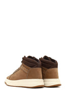 Men's Beige Lace-Up Thick-Soled Nubuck Leather Sports Boots | Derimod Men's Beige Lace-Up Thick-Soled Nubuck Leather Sports Boots | Derimod