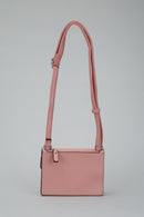 Pink Women's Crossbody Bag with Staple Detail | Derimod Pink Women's Crossbody Bag with Staple Detail | Derimod