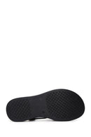 Kadın Siyah Deri Comfort Sandalet | Derimod Kadın Siyah Deri Comfort Sandalet | Derimod