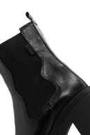Women's Black Leather Heeled Chelsea Boots | Derimod Women's Black Leather Heeled Chelsea Boots | Derimod