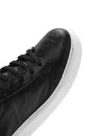 Erkek Siyah Bağcıklı Kalın Tabanlı Deri Sneaker | Derimod Erkek Siyah Bağcıklı Kalın Tabanlı Deri Sneaker | Derimod