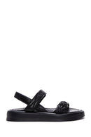 Women's Black Ankle Strap Leather Sandals | Derimod Women's Black Ankle Strap Leather Sandals | Derimod