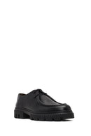 Men's Black Lace-Up Thick-Soled Leather Casual Shoe | Derimod Men's Black Lace-Up Thick-Soled Leather Casual Shoe | Derimod