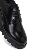 Men's Black Lace-Up Thick-Soled Leather Casual Shoe | Derimod Men's Black Lace-Up Thick-Soled Leather Casual Shoe | Derimod