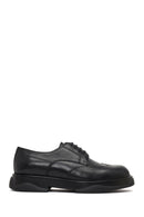 Men's Black Lace-Up Thick-Soled Leather Casual Shoe | Derimod Men's Black Lace-Up Thick-Soled Leather Casual Shoe | Derimod