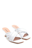 Women's Leather Heeled Slippers | Derimod Women's Leather Heeled Slippers | Derimod