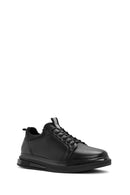 Men's Black Lace-up Leather Sneaker | Derimod Men's Black Lace-up Leather Sneaker | Derimod