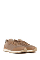 Male Mink Lace-Up Fabric Sneaker | Derimod Male Mink Lace-Up Fabric Sneaker | Derimod