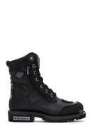 Harley Davidson Erkek Siyah Riddick Deri Postal Bot | Derimod Harley Davidson Erkek Siyah Riddick Deri Postal Bot | Derimod