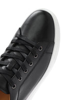 Men's Black Lace-up Leather Sneaker | Derimod Men's Black Lace-up Leather Sneaker | Derimod