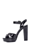 Women's Black Thick Heeled Platform Sandals | Derimod Women's Black Thick Heeled Platform Sandals | Derimod