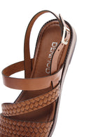 Women's Tan Ankle Strap Leather Bodrum Sandals | Derimod Women's Tan Ankle Strap Leather Bodrum Sandals | Derimod