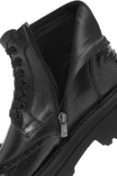 Men's Black Zippered Leather Casual Boots | Derimod Men's Black Zippered Leather Casual Boots | Derimod
