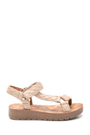 Women's Beige Flat Sandals | Derimod Women's Beige Flat Sandals | Derimod