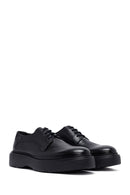 Men's Black Lace-Up Thick-Soled Leather Casual Shoes | Derimod Men's Black Lace-Up Thick-Soled Leather Casual Shoes | Derimod
