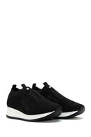 Kadın Siyah Taşlı Kalın Tabanlı Sneaker | Derimod Kadın Siyah Taşlı Kalın Tabanlı Sneaker | Derimod