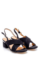 Women's Suede Heeled Sandals | Derimod Women's Suede Heeled Sandals | Derimod