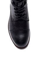 Men's Black Leather Zippered Boots | Derimod Men's Black Leather Zippered Boots | Derimod