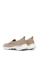 Derimod Zero Women's Beige Fabric Thick Soled Sneakers | Derimod Derimod Zero Women's Beige Fabric Thick Soled Sneakers | Derimod
