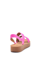 Kadın Pembe Casual Düz Sandalet | Derimod Kadın Pembe Casual Düz Sandalet | Derimod