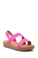 Kadın Pembe Casual Düz Sandalet | Derimod Kadın Pembe Casual Düz Sandalet | Derimod