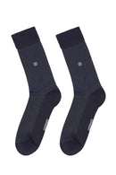 Men's Navy Blue Long Bamboo Socks | Derimod