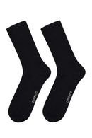 Men's Black Cotton Long Socks | Derimod