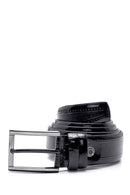 Men's Black Patent Leather Belt | Derimod