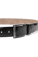 Men's Black Patent Leather Belt | Derimod