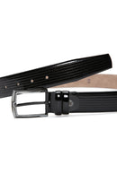 Men's Black Patent Leather Belt | Derimod