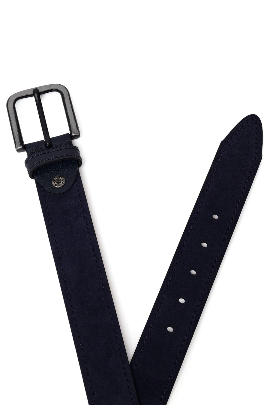 Men's Navy Blue Casual Leather Belt