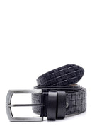 Men's Knitted Pattern Belt | Derimod