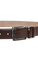 Men's Brown Leather Belt | Derimod