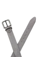 Men's Gray Suede Leather Belt | Derimod
