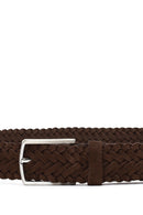 Men's Brown Woven Leather Belt | Derimod