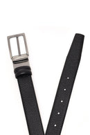 Men's Black Leather Belt | Derimod