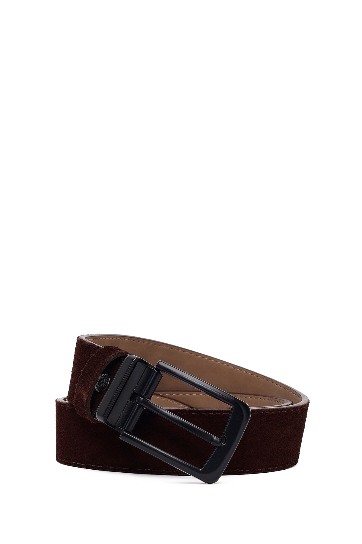 Men's Brown Suede Leather Belt 000A2D1307310 | Derimod