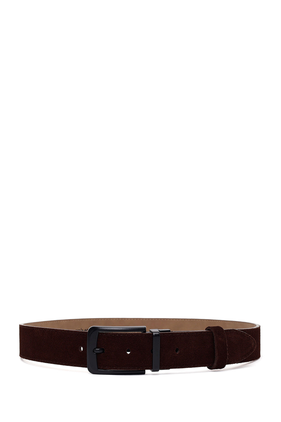 Men's Brown Suede Leather Belt