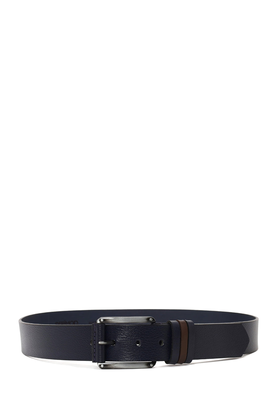 Male Navy Leather Belt