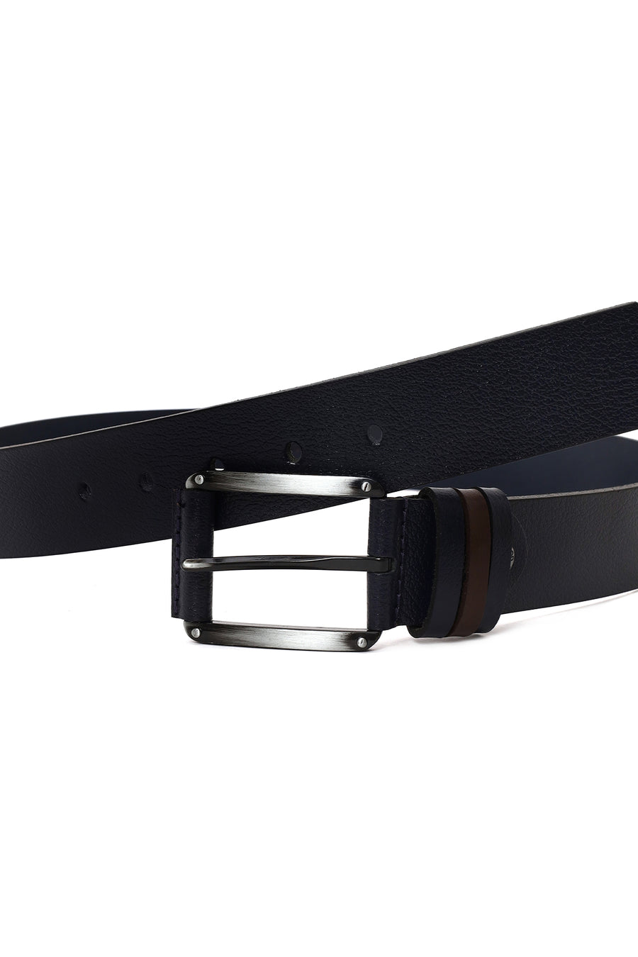 Male Navy Leather Belt