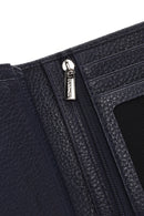 Men's Navy Blue Leather Wallet | Derimod