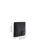 Men's Black Leather Card Holder | Derimod