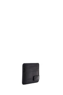 Men's Black Leather Card Holder | Derimod