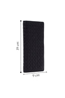 Men's Black Braided Leather Wallet | Derimod