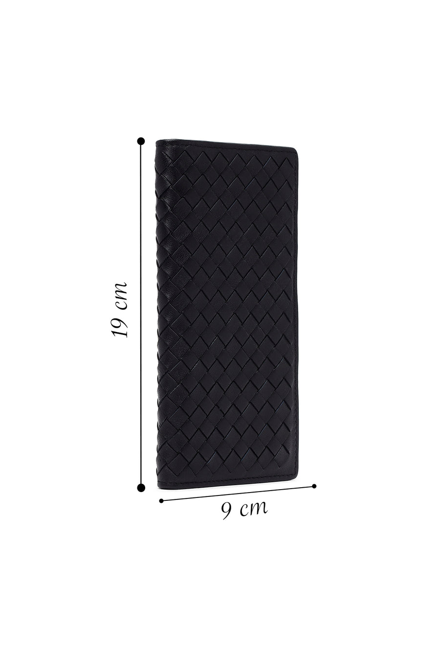 Men's Black Braided Leather Wallet