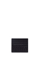 Men's Black Braided Leather Cardholder | Derimod