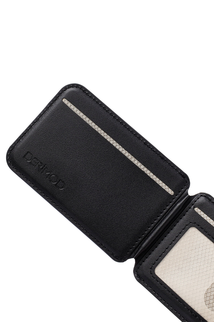Men's Black Leather Magnetic Wallet